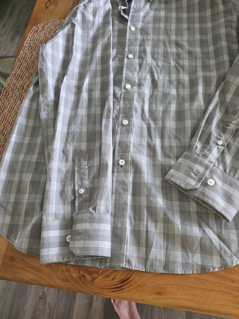 Nautica Men's Charcoal Micro-Check Button-Down Shirt